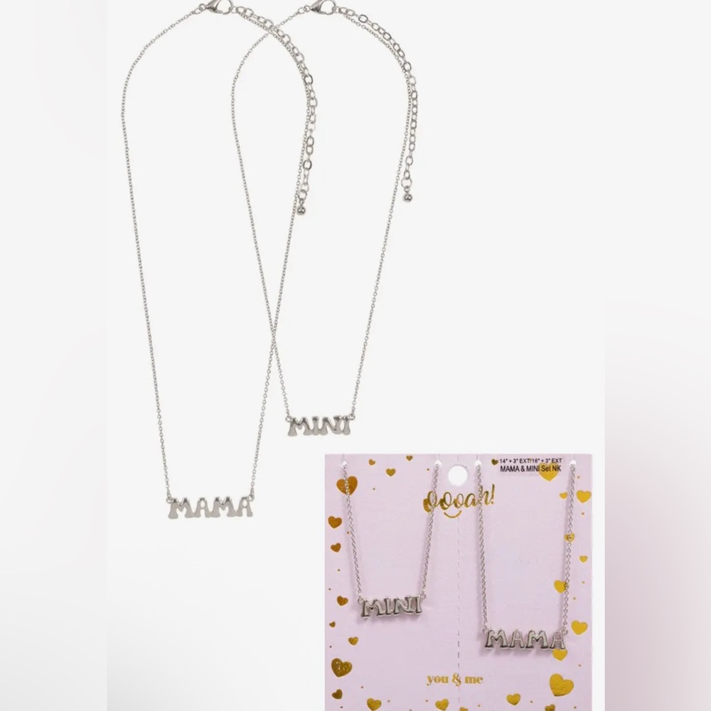 Mama & Mini Matte Finish Necklace Set 14–16 in, One Size 🆕